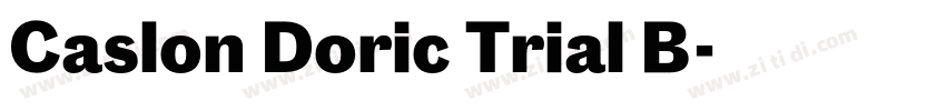Caslon Doric Trial B字体转换